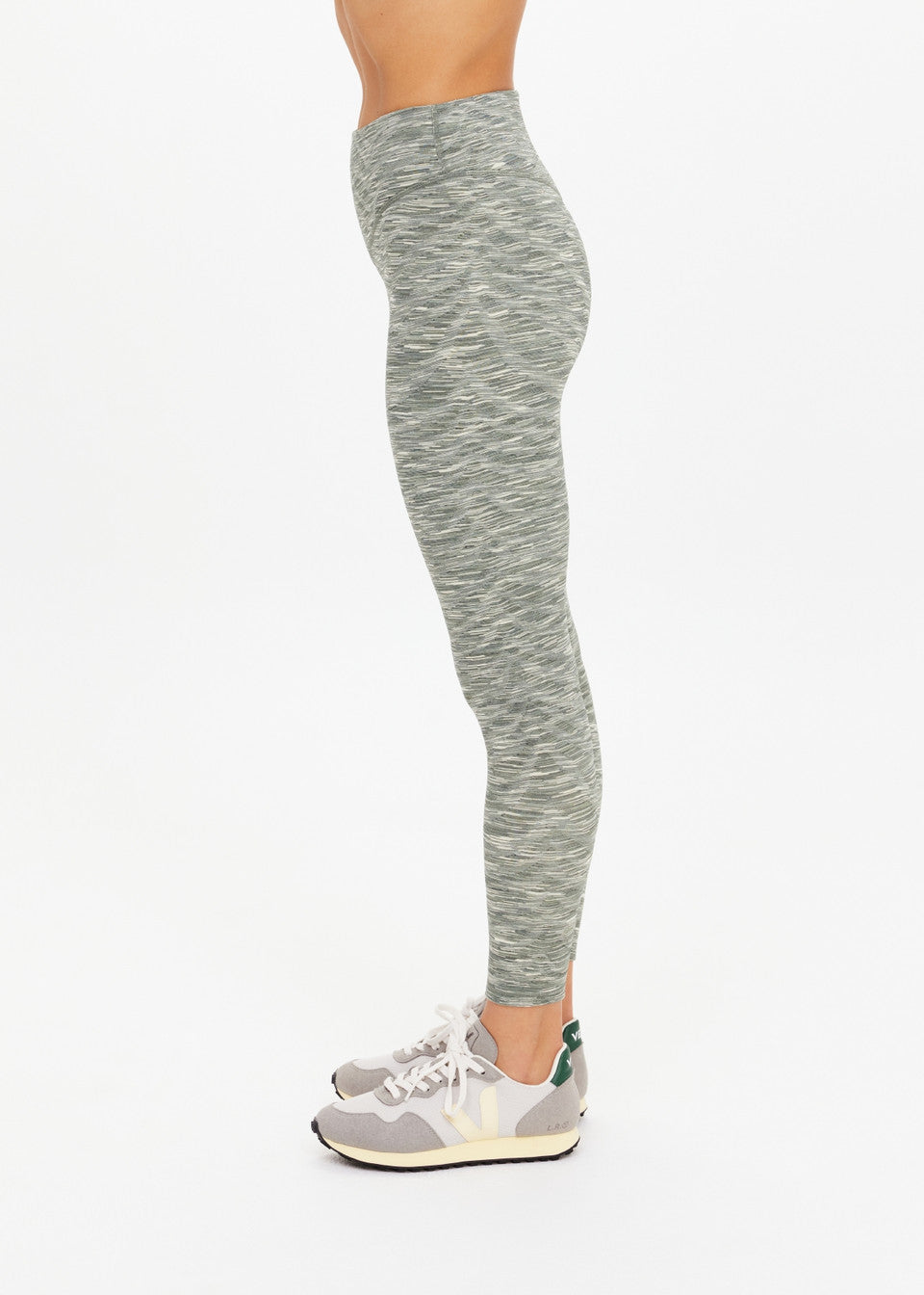 Reversible 25in High Midi Pant - Green Marle