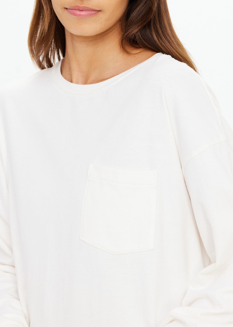 Soho Cara Long Sleeve Top - Creme