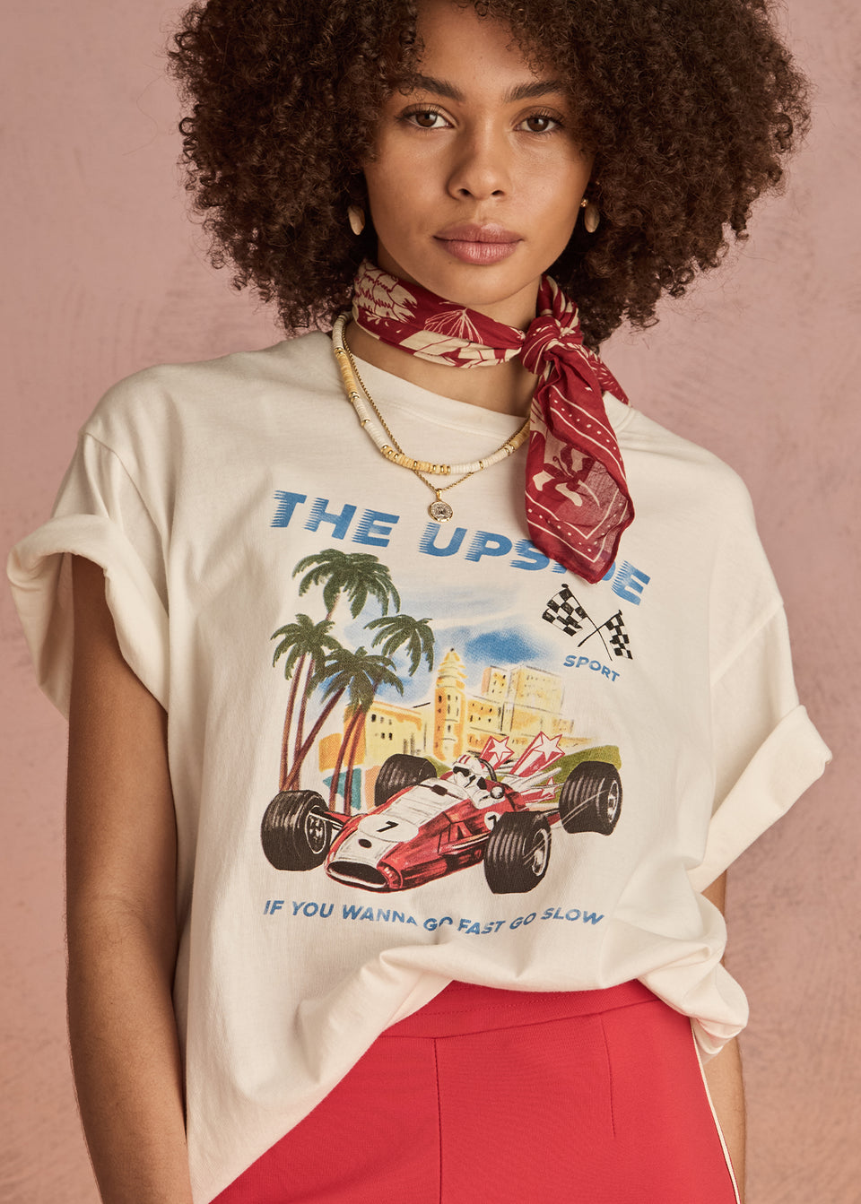 Raceway Sammi Tee - Creme