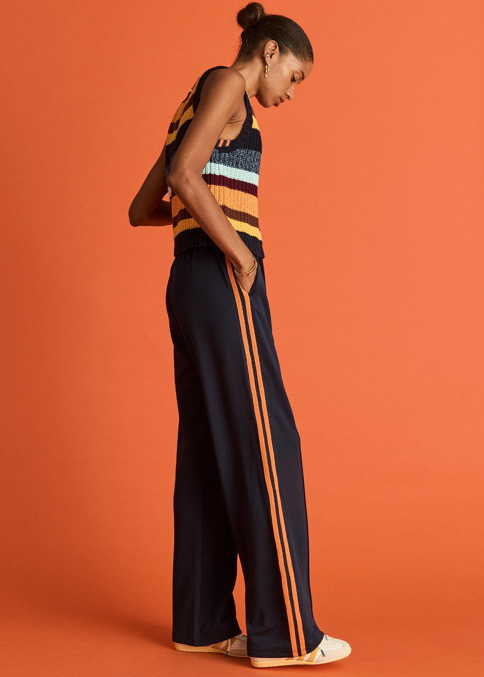 Vitesse Marnie Wide Leg Pant - Navy