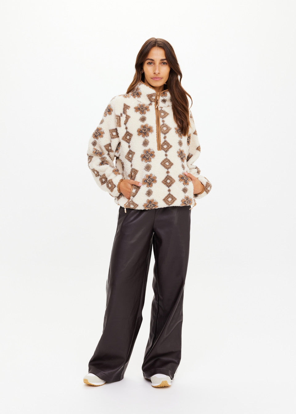 Harlow Fleece Pullover - Abstract