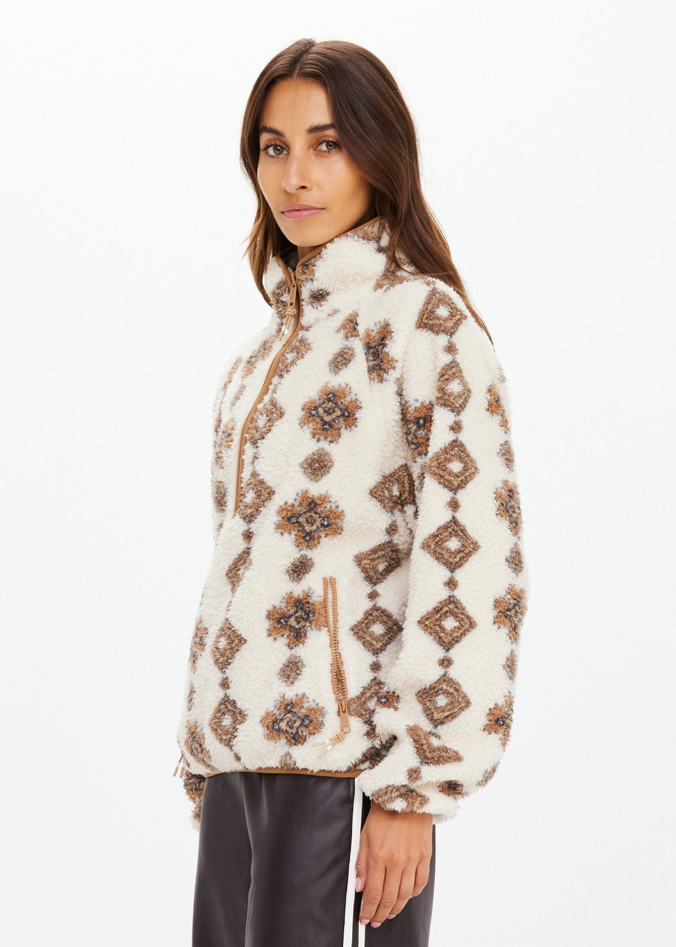 Harlow Fleece Pullover - Abstract