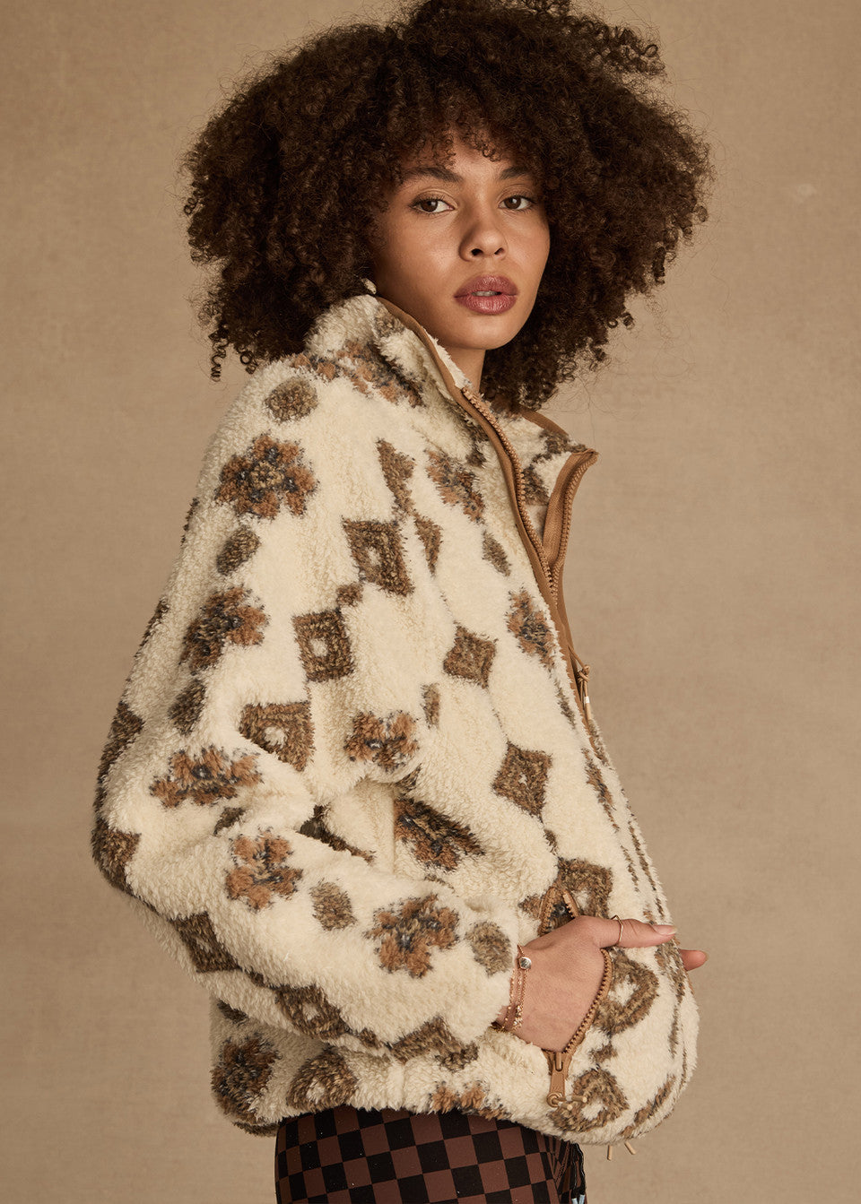 Harlow Fleece Pullover - Abstract
