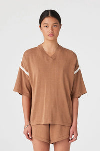 Orlando Oversized Tee - Pecan & Cream