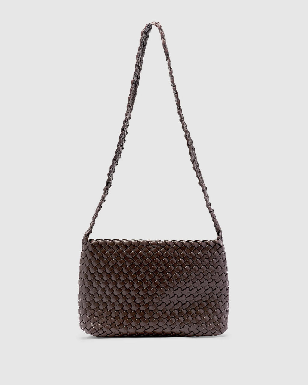 Luca Woven Crossbody - Chocolate