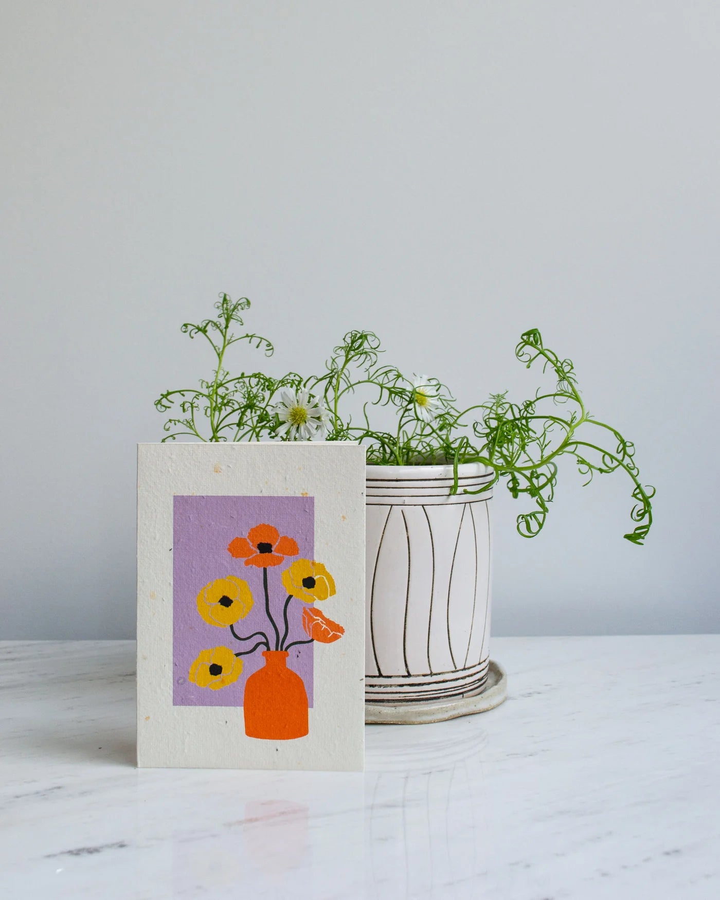 Poppy Card - Purple