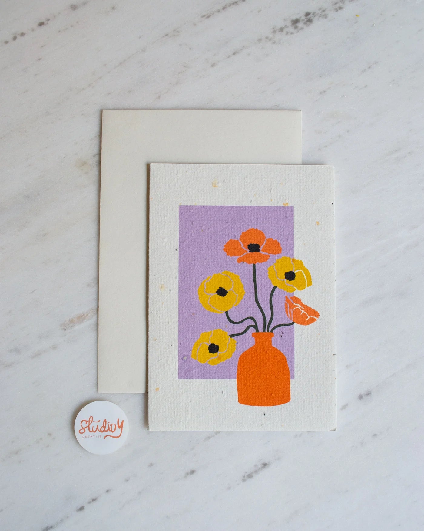 Poppy Card - Purple
