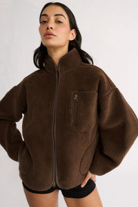 Flo Sherpa Jacket - Chocolate