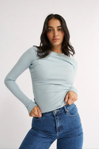 Carina Classic Long Sleeve - Stone Blue