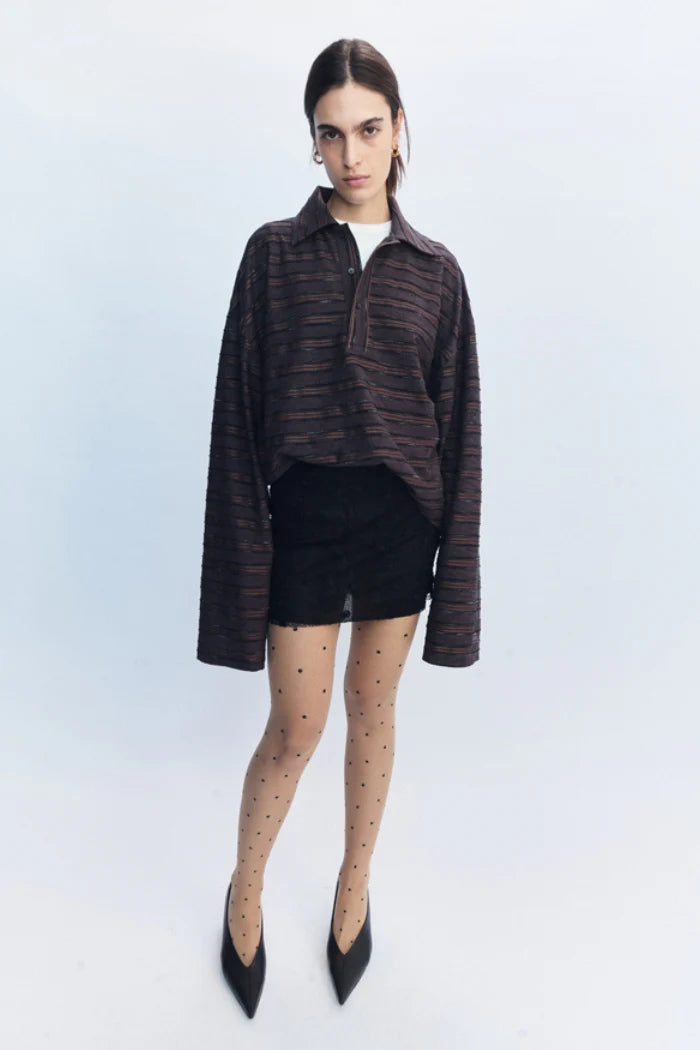 Wynn Polo Top - Burgundy