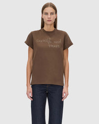 Maren Logo Roll Sleeve Tee - Chocolate