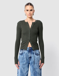 Lyon Cardigan - Moss