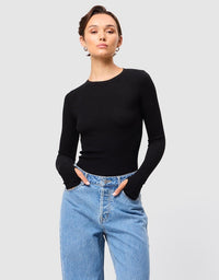 Fine Line Knit - Black