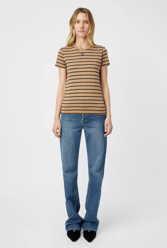 Sora Tee - Tan/Navy