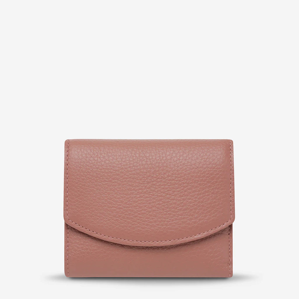 New Day Women's Dusty Rose Leather Clutch | Status Anxiety®