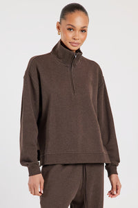 Lloyd Funnel Neck Sweater - Chocolate