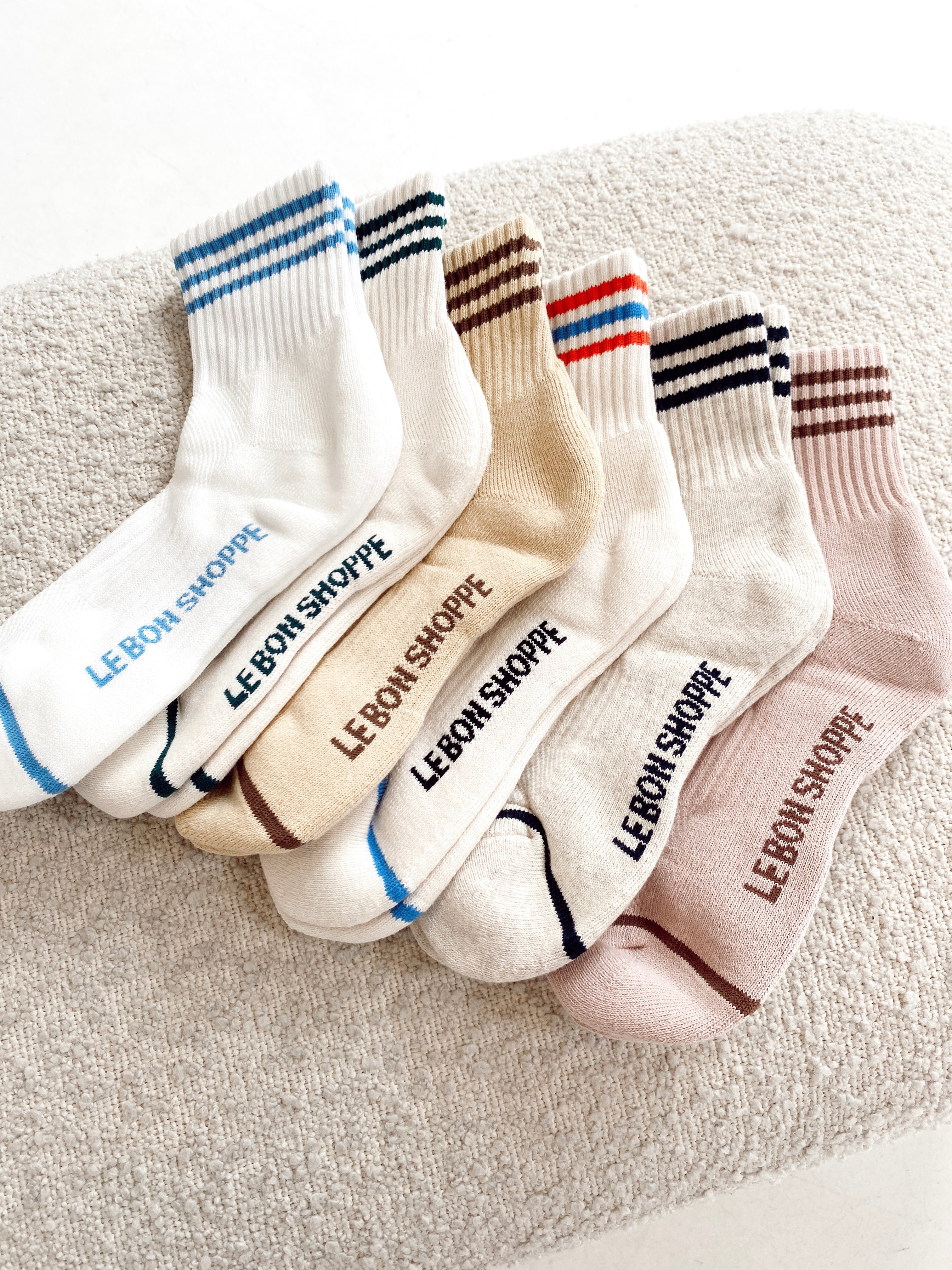 Girlfriend Socks - Bellini Stripe